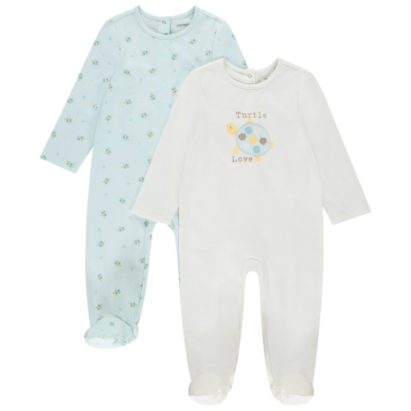Lot de 2 dors-bien motifs tortues pour bébé fille avec ouver