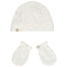 Ensemble bonnet + moufles imprimé fantaisie pour bébé