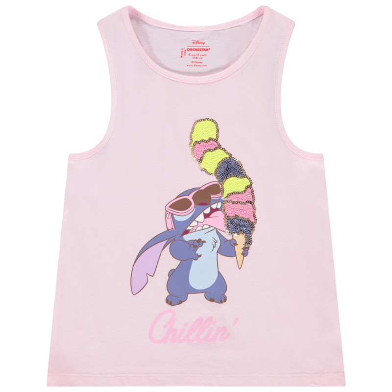 Débardeur Stitch Disney avec sequins fille