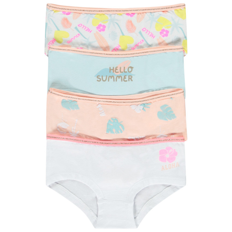 Lot de 4 shorty fantaisie à lurex fille