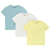 Lot de 3 t-shirts manches courtes unis avec print garçon