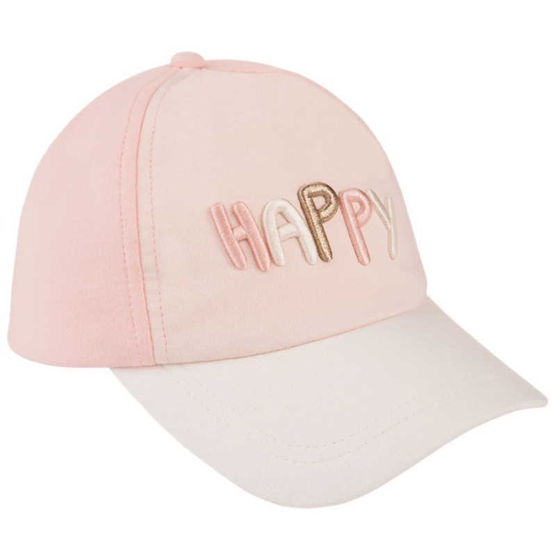 Casquette molleton à broderie 3D "Happy" pour bébé fille