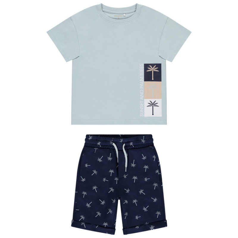 Ensemble t-shirt manches courtes + short imprimé pour garçon