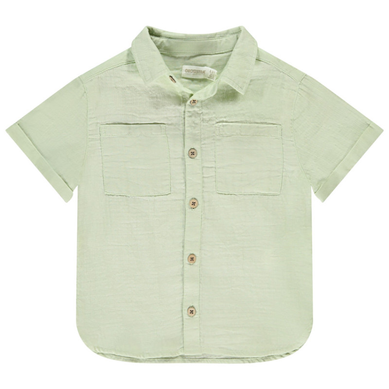 Chemise manches courtes fantaisie avec print garçon