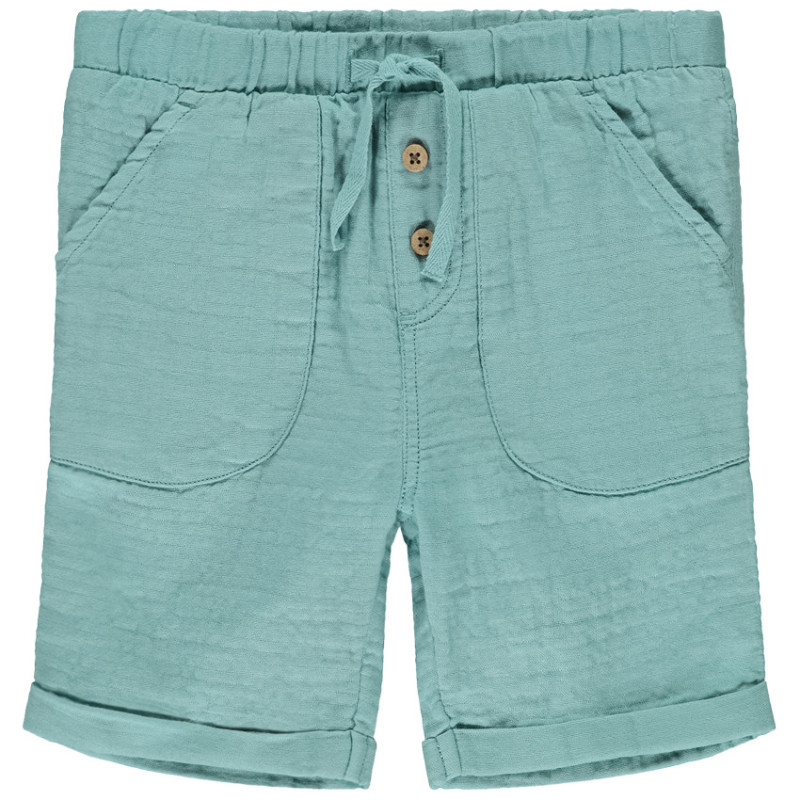 Bermuda en double gaze unie pour bébé garçon