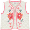 Gilet sans manches en voile brodé fantaisie fille