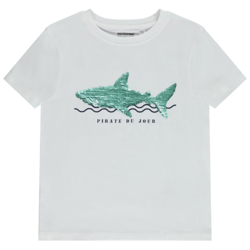 T-shirt manches courtes à sequins magiques garçon