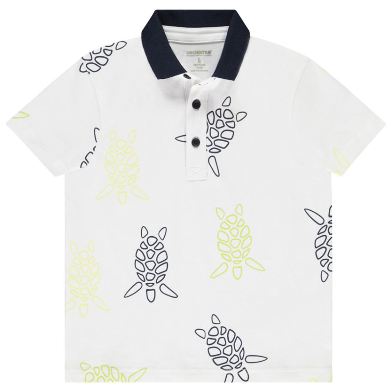Polo manches courtes imprimé tortue garçon