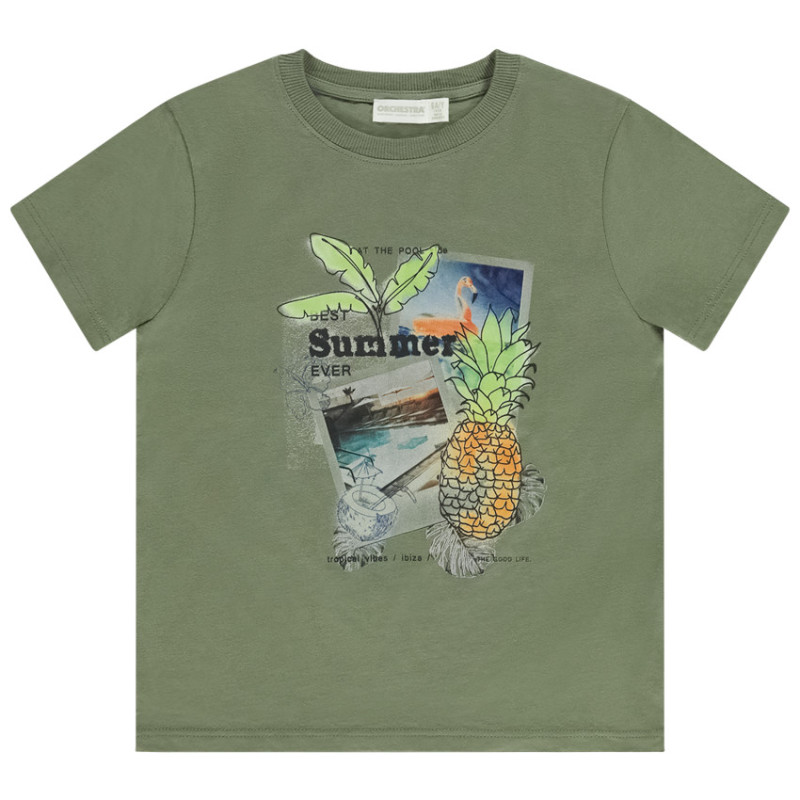 T-shirt manches courtes print fantaisie ananas pour garçon