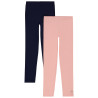 Lot de 2 leggings unis avec foil print fille