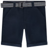 Bermuda uni avec ceinture fantaisie garçon