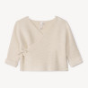 Brassière unie en tricot point mousse pour bébé