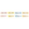 Lot de 8 barrettes à clip pastel fille