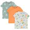 Lot de 3 t-shirts manches courtes unies et imprimées pour bé