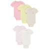 Lot de 5 bodies manches courtes printés pour bébé fille
