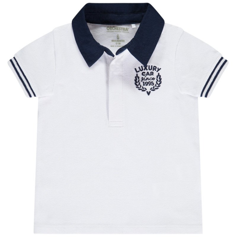 Polo manches courtes à blason brodé pour bébé garçon