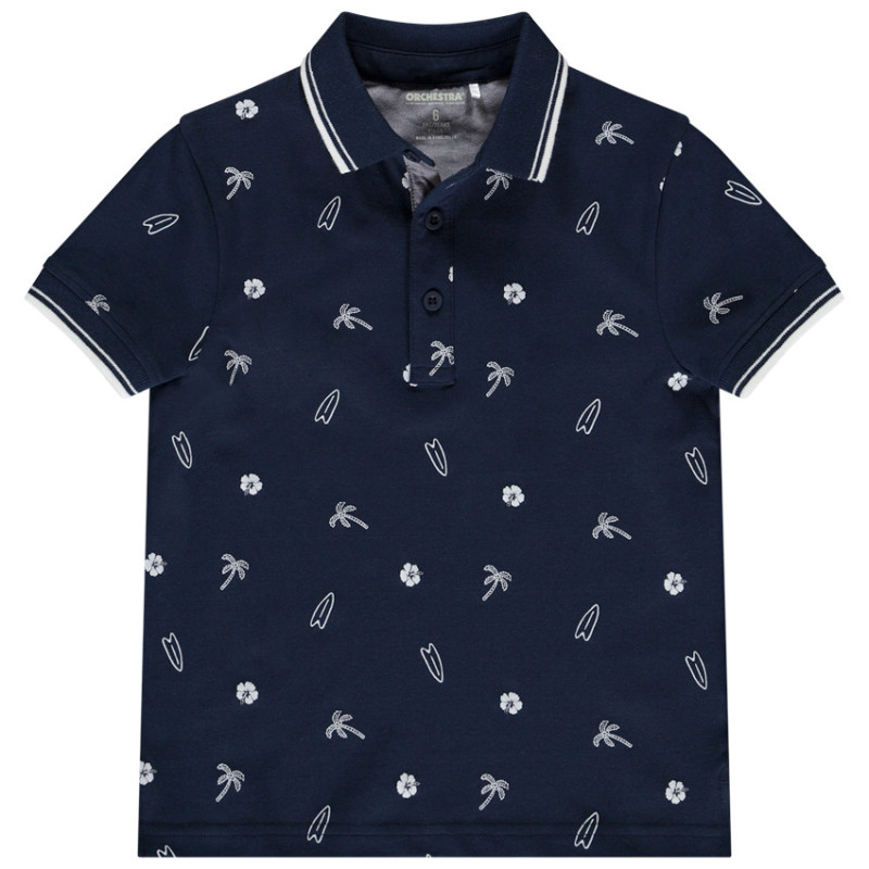 Polo manches courtes imprimé surf garçon