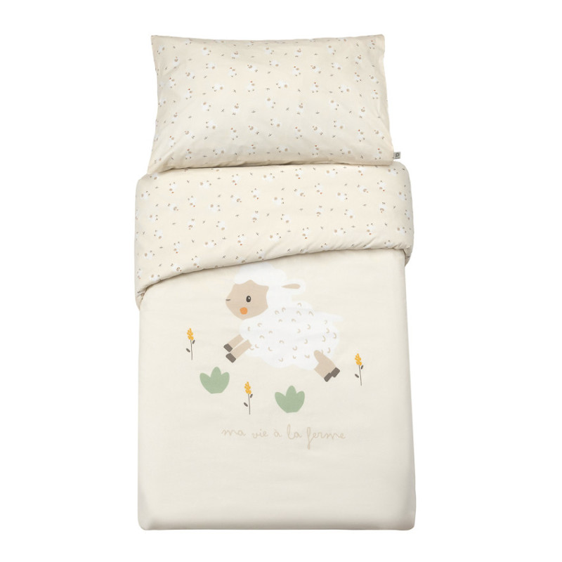 Housse de couette avec taie d'oreiller 60 x 120 cm La Vie à 