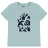 T-shirt manches courtes uni avec print fantaisie garçon