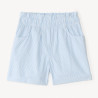 Short évasé en seersucker rayé fille