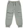 Jean uni à poches effet denim style cargo garçon