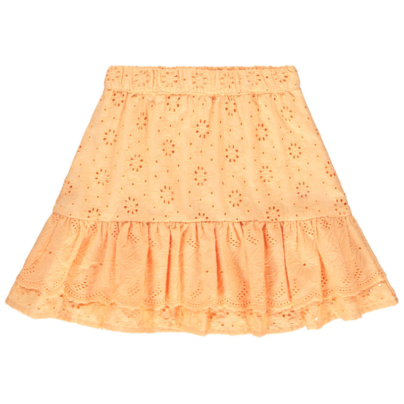 Jupe volantée en broderie anglaise fille