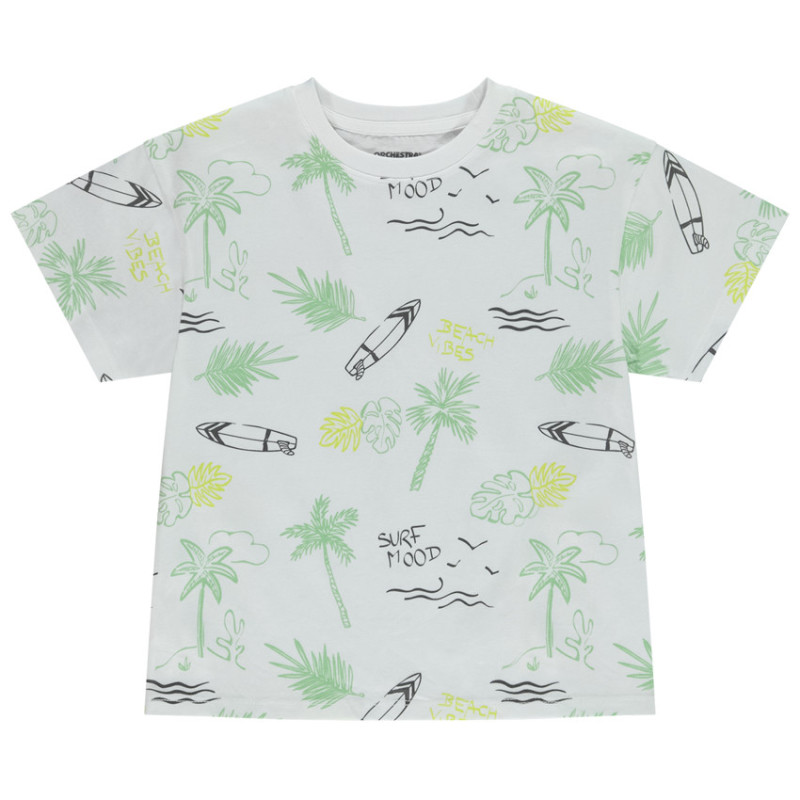 T-shirt manches courtes imprimé fantaisie surf garçon