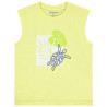 Débardeur uni avec print et tortue brodé pour garçon
