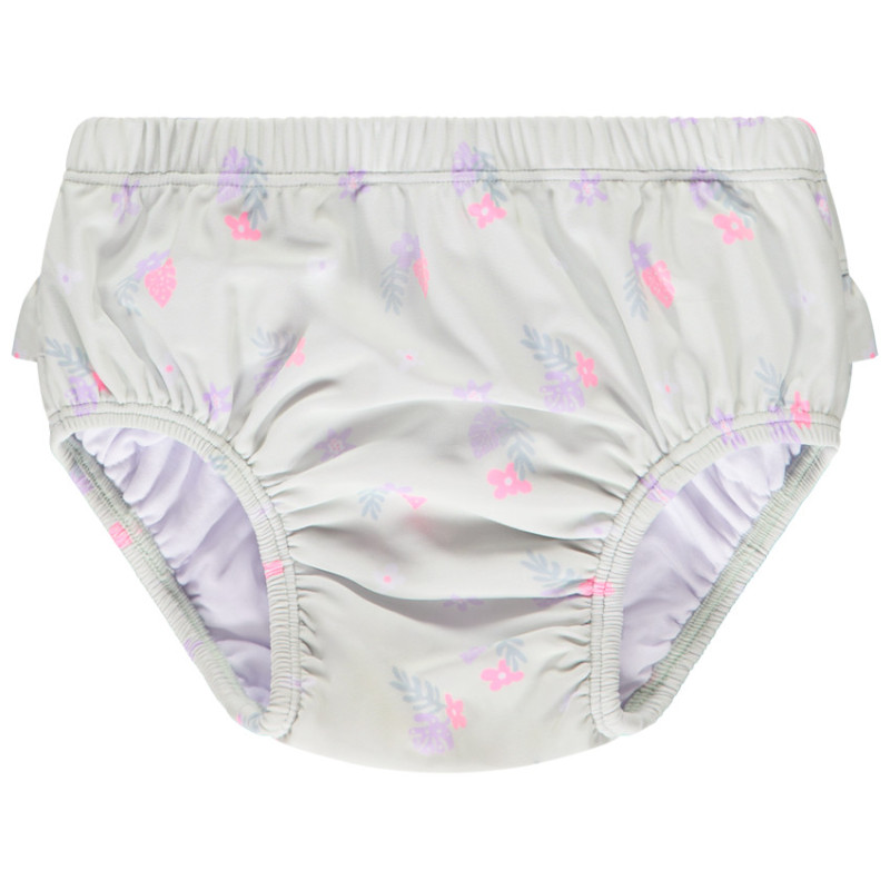Culotte de bain couche imprimé avec volants pour bébé fille