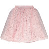 Jupe courte uni rose en tulle à sequins brillants fille