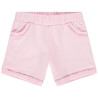 Short uni en molleton avec détails ajourés fille