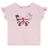 T-shirt manches courtes motif papillon en sequins fille