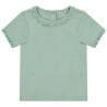 T-shirt manches courtes côtelé imprimé papillons pour bébé f