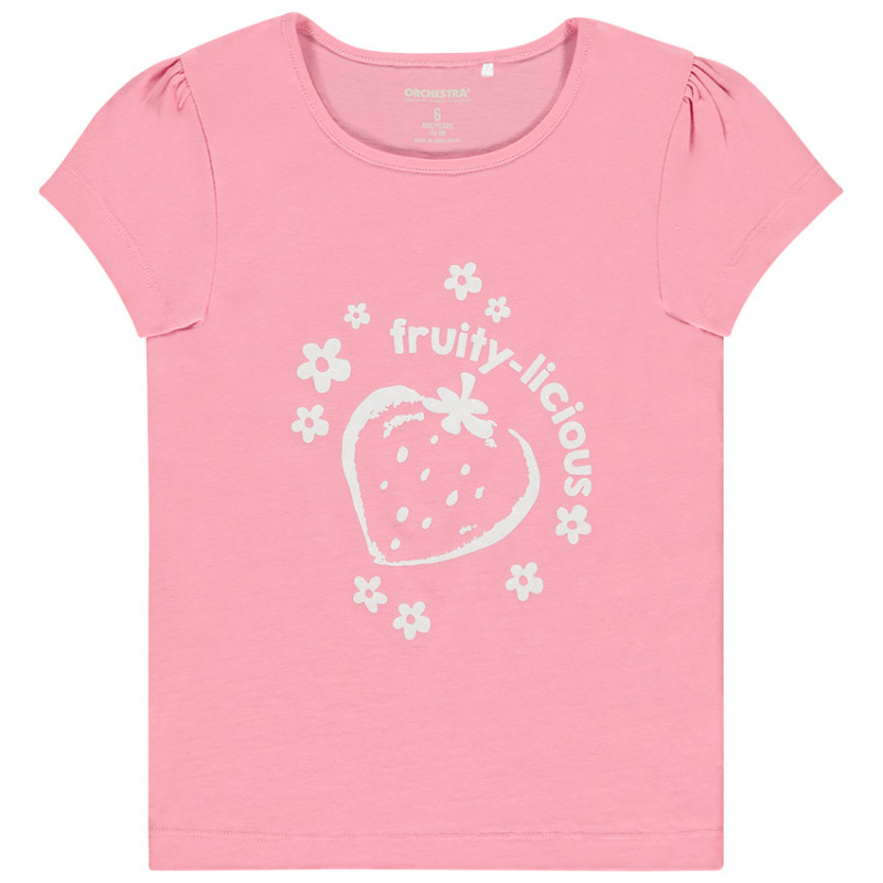 T-shirt manches courtes print fantaisie fille