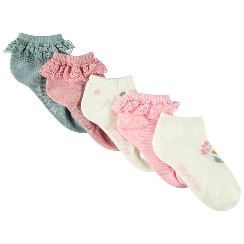 Lot de 5 paires de chaussettes courtes fantaisie fille