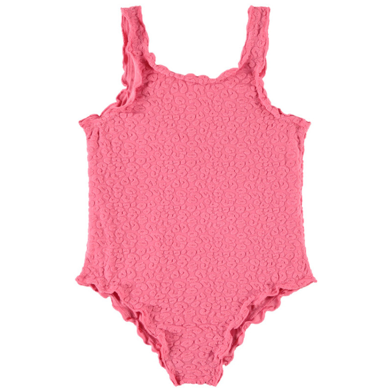 Maillot de bain 1 pièce uni avec motif animalier en relief f