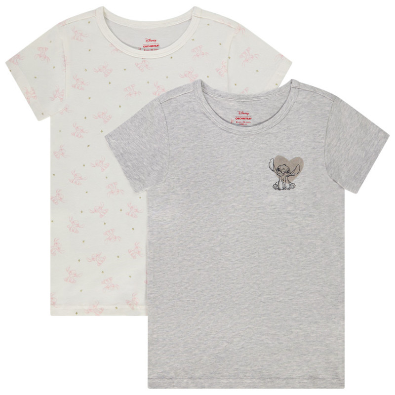 Lot de 2 maillots de corps manches courtes Stitch Disney fil