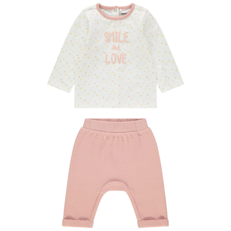 Ensemble avec t-shirt manches longues printé et pantalon en 