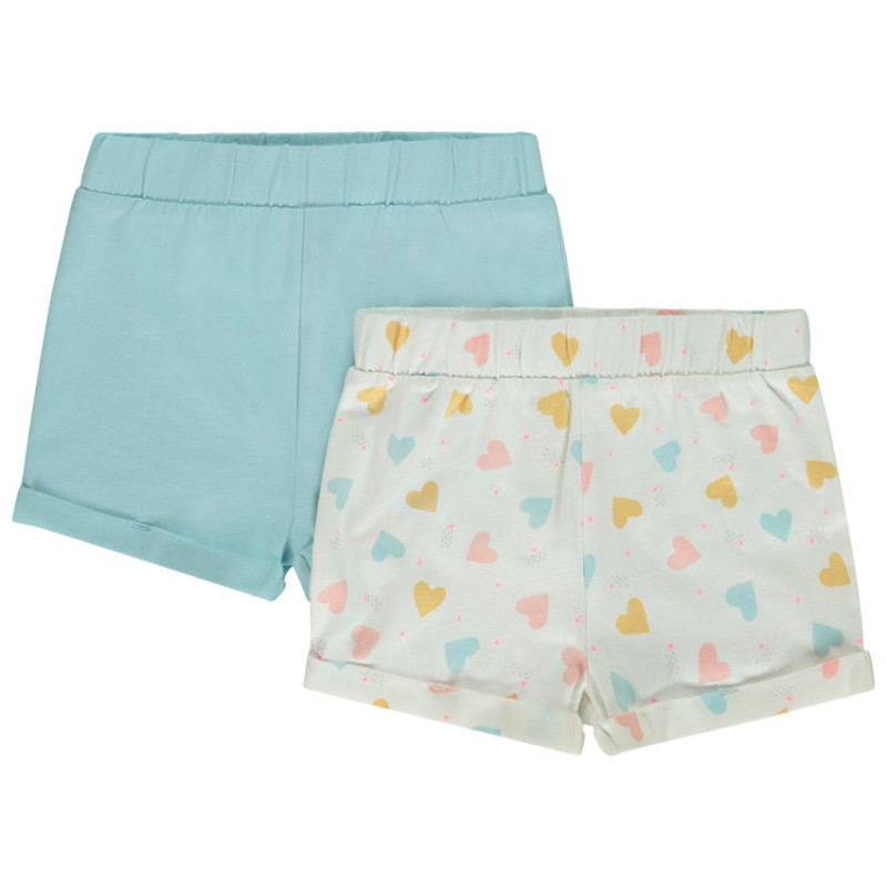 Lot de 2 shorts fantaisie en jersey pour bébé fille