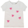 T-shirt manches courtes type marinière fantaisie pour bébé f