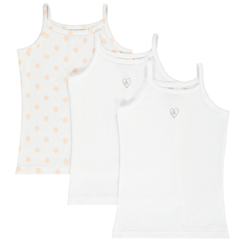 Lot de 3 maillots de corps à bretelles fille