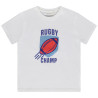 T-shirt manches courtes patch brodé rugby pour garçon