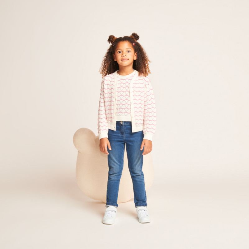 Set débardeur + gilet en tricot ajouré fille