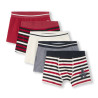 Lot de 5 boxers rayés et unis garçon