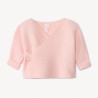 Brassière en tricot point mousse uni pour bébé fille