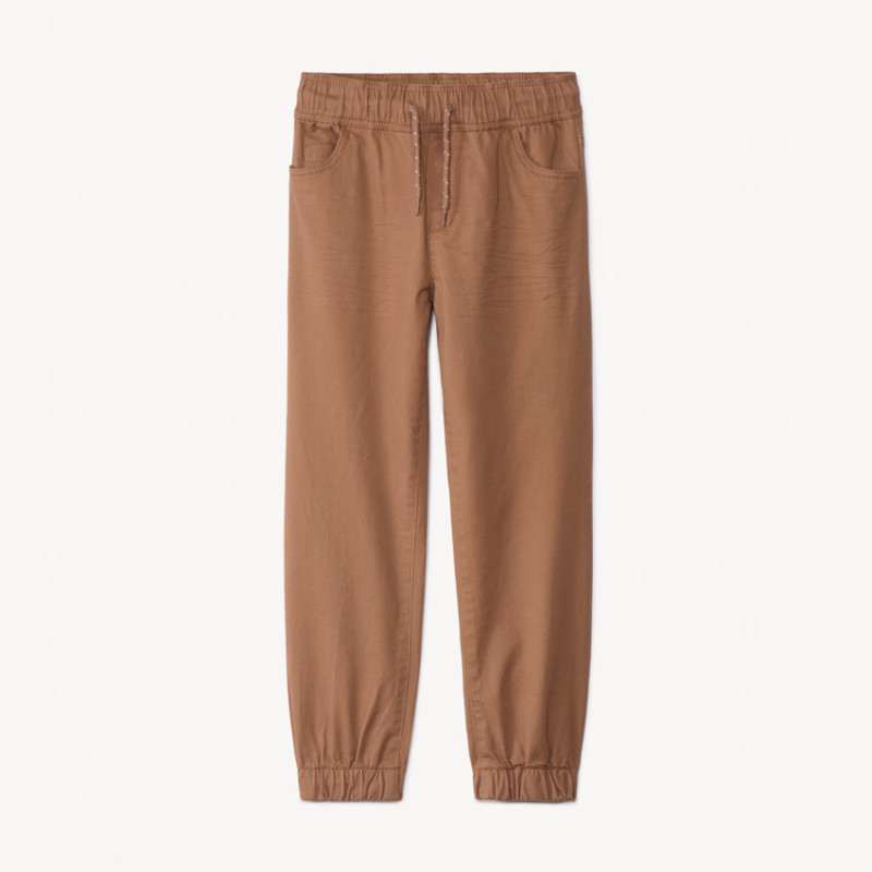 Pantalon jogger en twill uni garçon