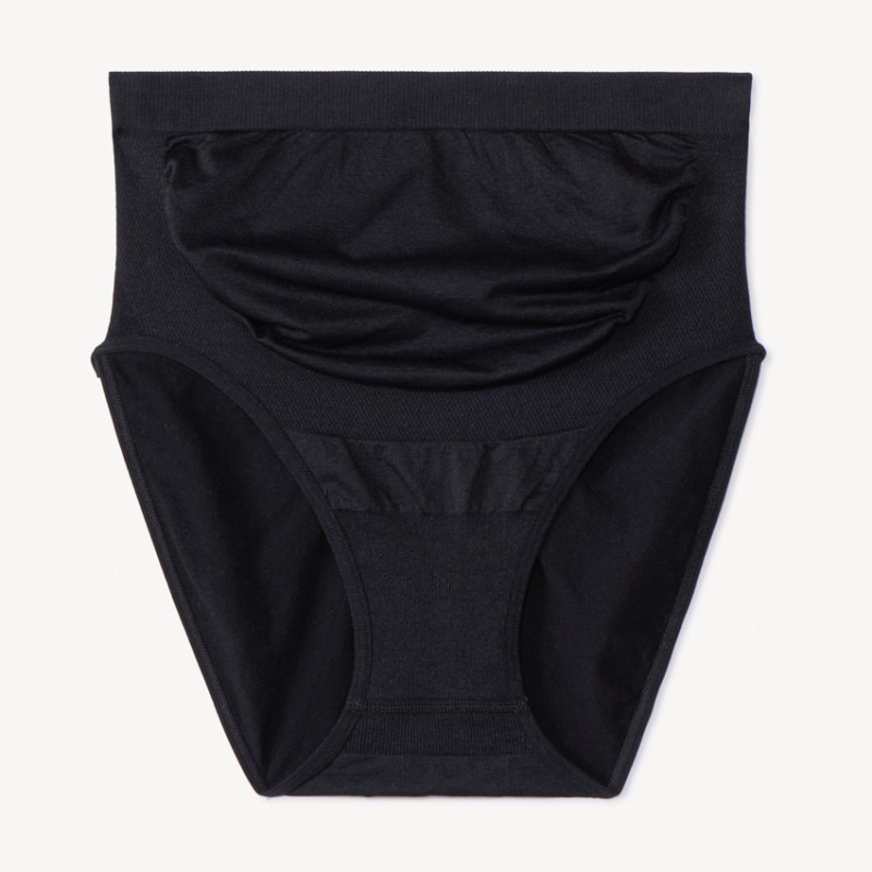 Culotte de grossesse taille haute sans coutures en microfibr