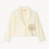 Veste en toile style blazer uni fille