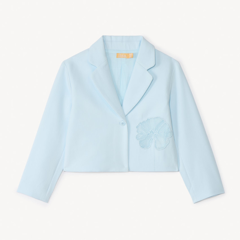 Veste en toile style blazer uni fille