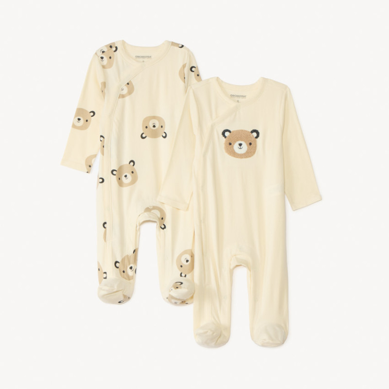 Lot de 2 dors-bien ourson pour bébé avec ouvertures différen